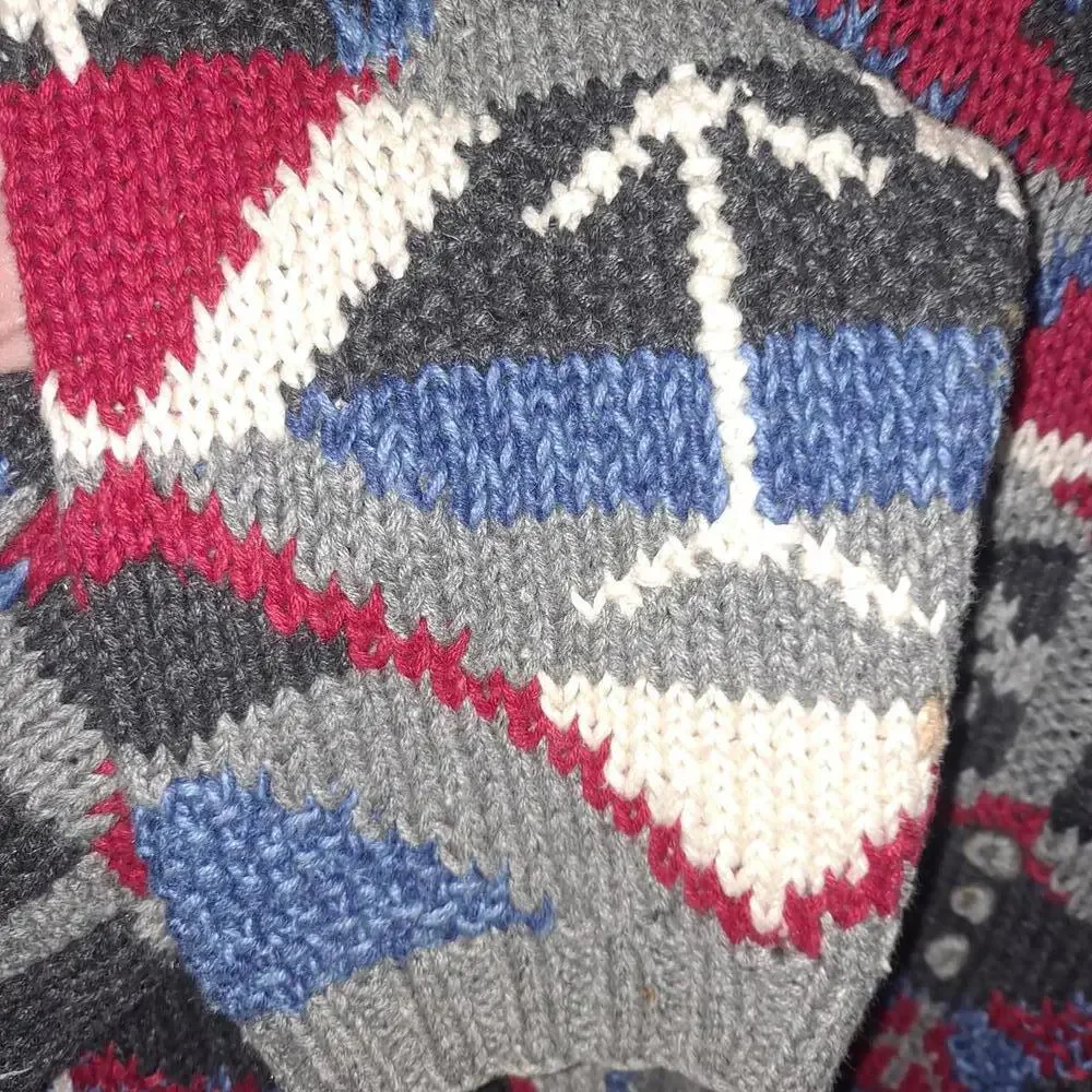 Vintage Robert Scott LTD Hand‎ Knit Cardigan Sweater Size Small
